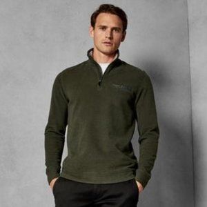 Ted Baker Mens khaki half zip sweater BNWT